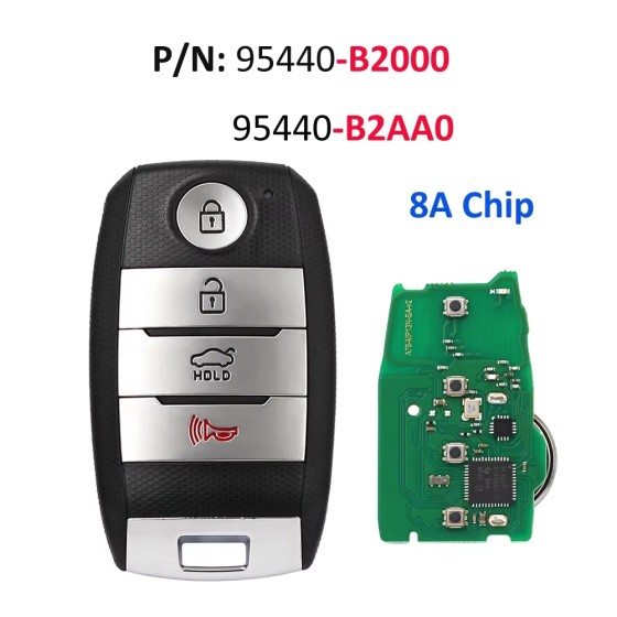 2014-2016 Kia Soul / 4-Button Smart Key / PN: 95440-B2AA0 / CQ0FN00100 (AFTERMARKET)